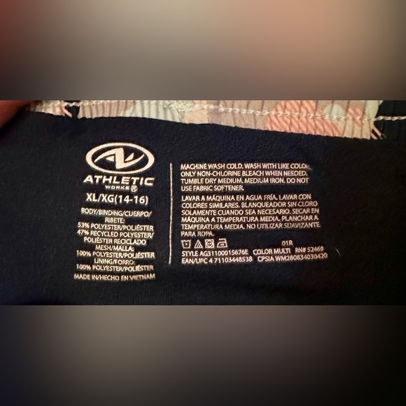 Light Blue Camo Athletic Works Shorts XL - Picture 3 of 4